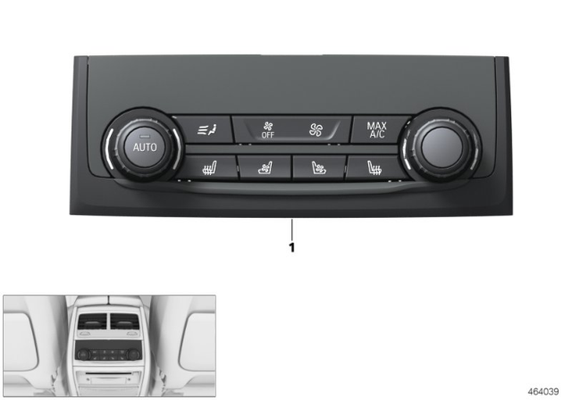 2020 BMW 740i Heating / Air Conditioner Actuation Rear Diagram