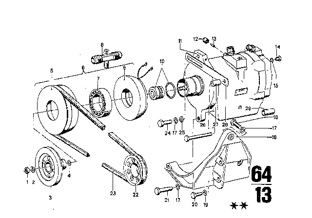 1975 BMW 3.0Si Air Conditioning Diagram 1