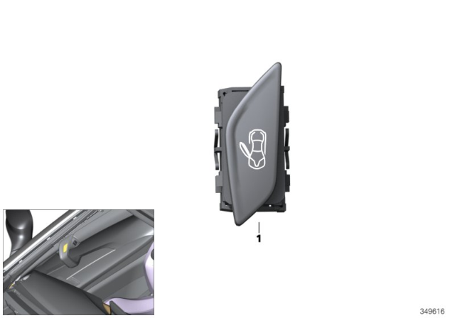 2019 BMW i8 Door Opening Button, Right Diagram for 61319312672