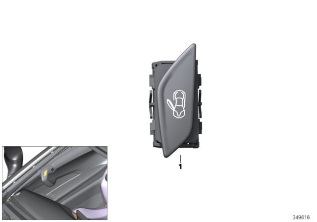 2019 BMW i8 Door Opening Button, Left Diagram for 61319312671