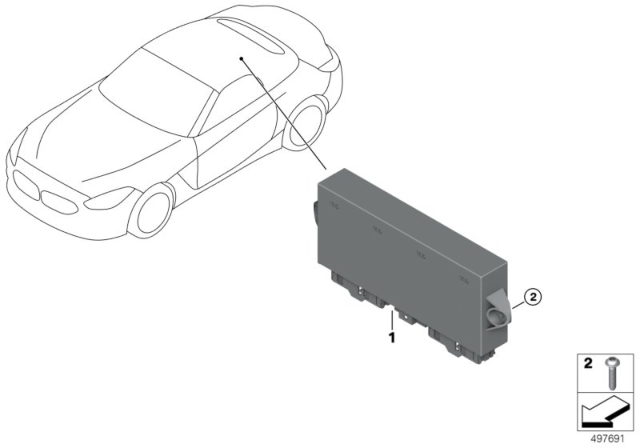 2019 BMW Z4 Convertible-Top Module Diagram