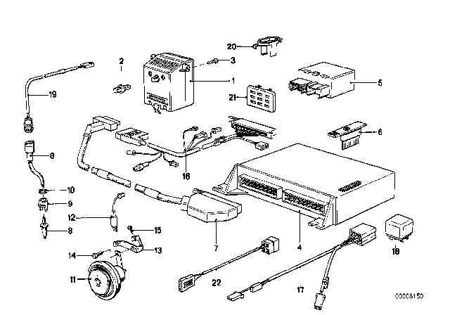 1984 BMW 533i On-Board Computer Diagram