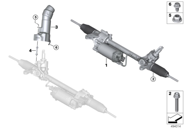 2019 BMW M850i xDrive EXCH. STEERING BOX, ELECTR. Diagram for 32106888565