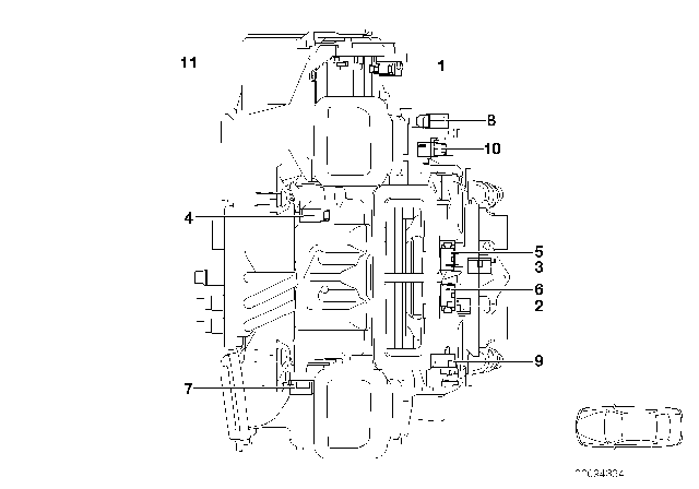 2005 BMW 745i Actuator For Automatic Air Condition Diagram