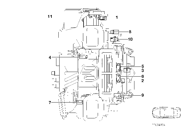 2006 BMW 760Li Positioning Drive, Vent. Flap/Defrost Diagram for 64116911820