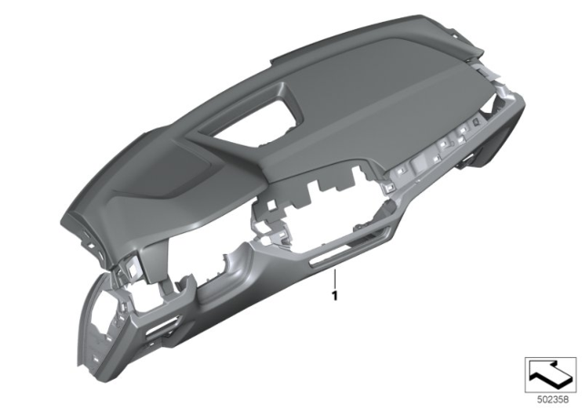 2019 BMW X7 Individual Option Instrument Panel Full Leather Diagram