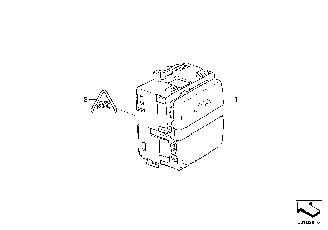 2009 BMW 535i xDrive Switch Cluster, Centre Console Diagram 4