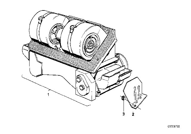 1980 BMW 633CSi Heater / Air Conditioning Unit Diagram