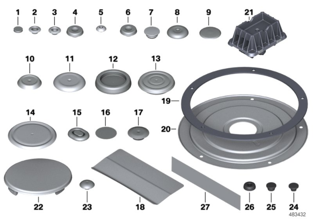 2010 BMW 528i Sealing Cap/Plug Diagram