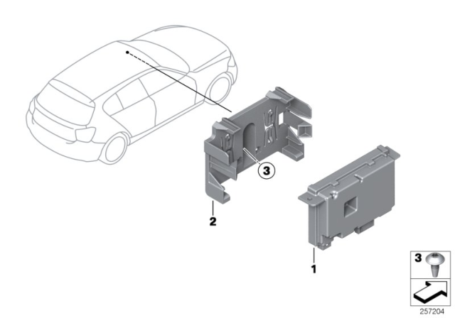 2015 BMW 328i xDrive Control Unit Cam - Based Driver Support System Diagram