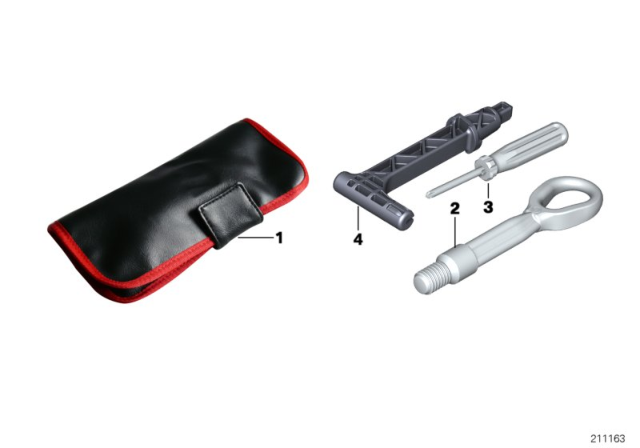 2014 BMW X1 Additional Tool Kit Diagram