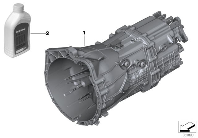 2015 BMW 435i Manual Gearbox GS6-45BZ Diagram