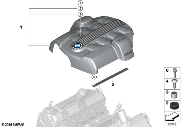 2002 BMW 745Li Engine Acoustics Diagram