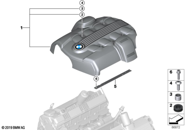 2005 BMW 645Ci Sound Protection Cap Diagram for 11617547378