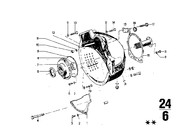 1970 BMW 2800 Components ZF 3HP20 Diagram 1