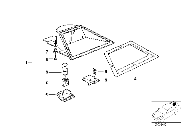 1998 BMW 740i Third Stoplamp Diagram