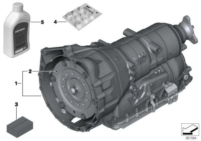 2011 BMW 740Li Torque Converter Diagram for 24407584541