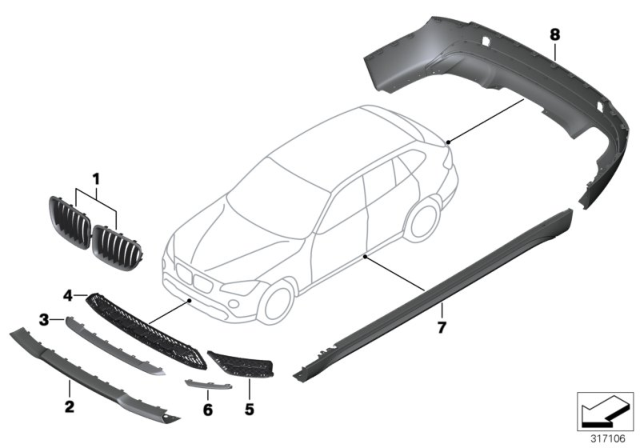 2015 BMW X1 Retrofit, X-Line Diagram 1