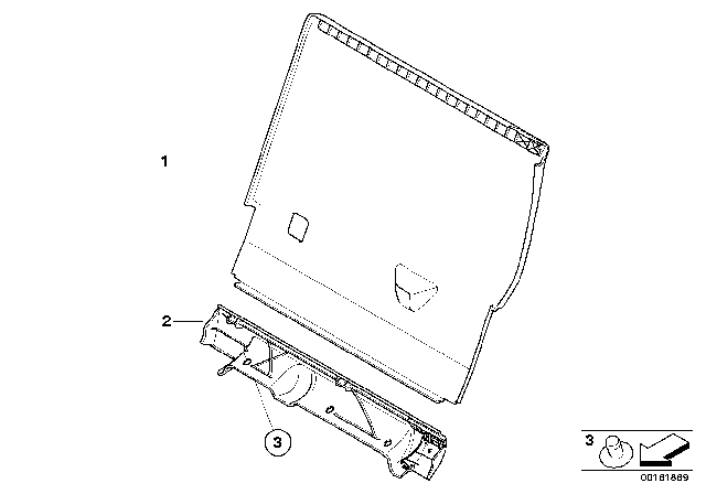 2008 BMW X5 Seat, Rear, Seat Trims Diagram 3