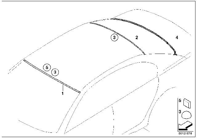 2003 BMW 745i Glazing, Mounting Parts Diagram