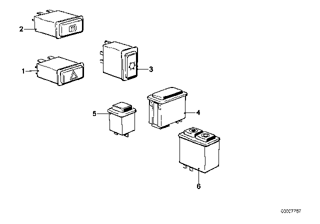 1983 BMW 528e Switch Diagram