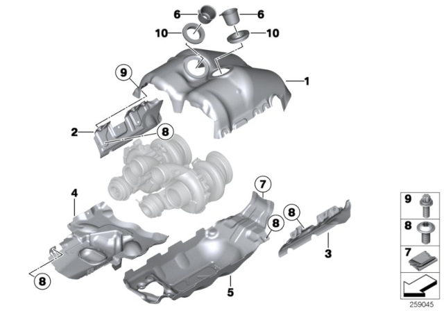 2016 BMW X6 M Heat Protection Diagram for 11657843233