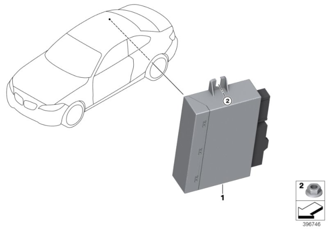 2018 BMW M240i Control Unit, Soft Top Module Diagram