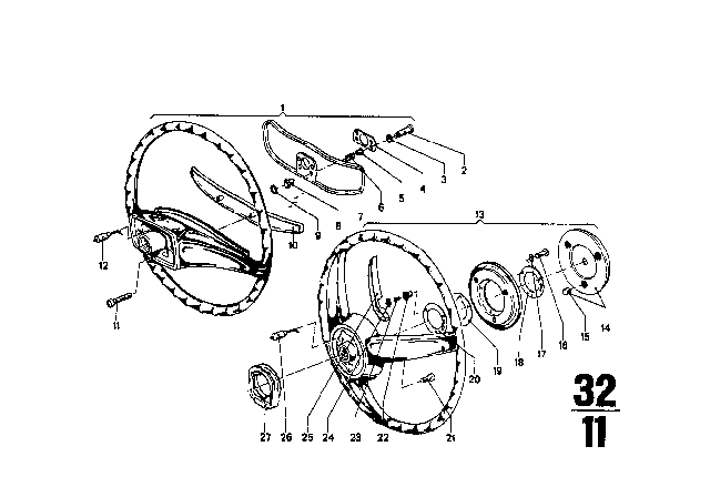 1973 BMW 2002 Steering Wheel Diagram 1