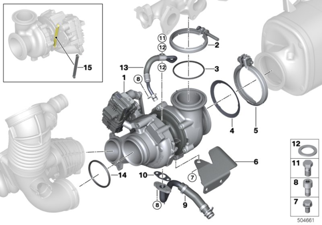 2018 BMW 540d xDrive Return Pipe Diagram for 11428515004