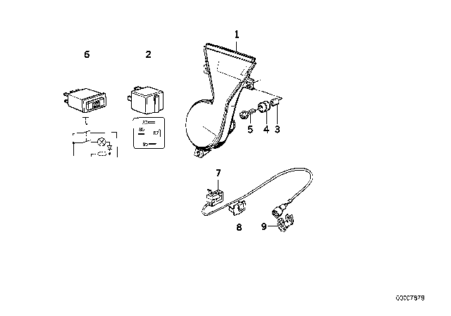 1992 BMW 325i Ventilation F.Rear Window Diagram