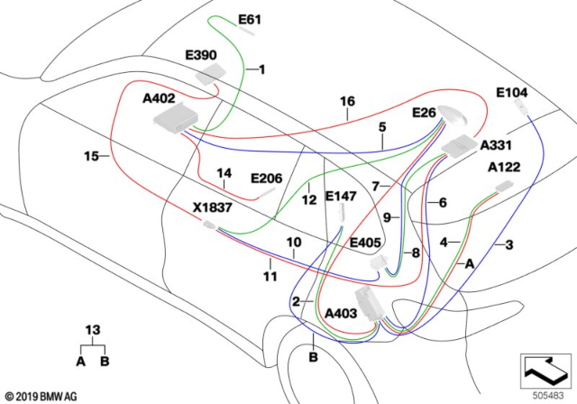 REP.MODULE AERIAL LINES FM1 Diagram for 61118714854