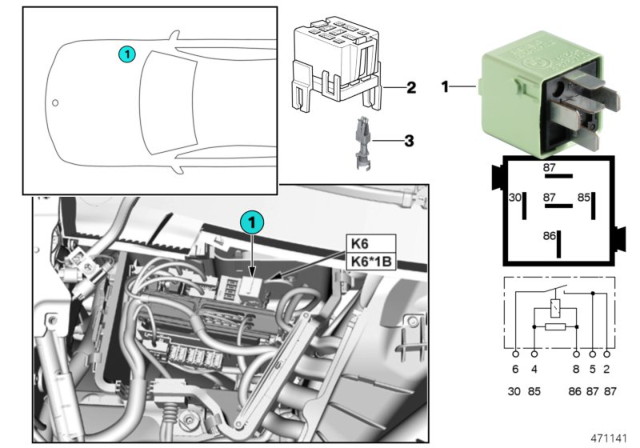 2018 BMW X5 Relay, Engine DDE Diagram