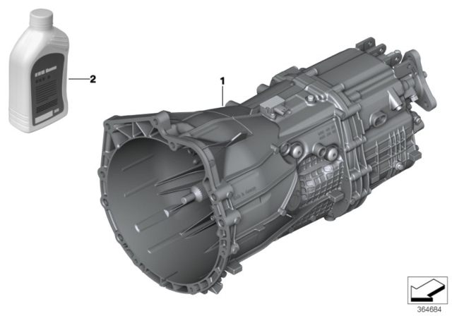 2016 BMW M4 Manual Gearbox GS6-45BZ Diagram