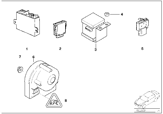 2001 BMW Z3 Alarm System Diagram 2