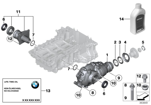 2018 BMW X4 Front Axle Differential Separate Component All-Wheel Drive V. Diagram