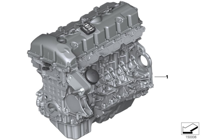 2011 BMW 135i Short Engine Diagram for 11002249008