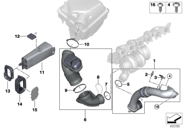 2020 BMW 440i Air Ducts Diagram