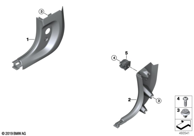 2019 BMW Z4 Trim Panel Leg Room Diagram