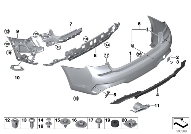 2020 BMW M340i xDrive ABSORBER FUNNEL, LEFT Diagram for 66318094417