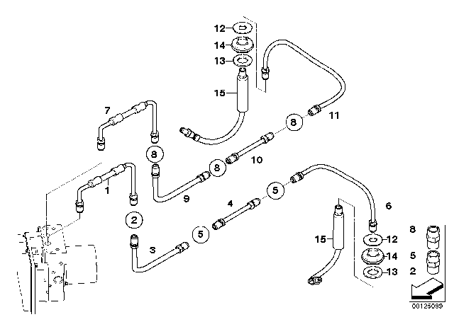 2004 BMW 645Ci Pipeline With Pressure Hose Diagram for 34326772480