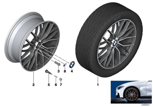 2014 BMW 428i xDrive BMW LA Wheel, M Double Spoke Diagram 3