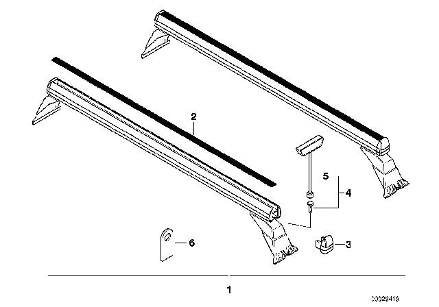 2000 BMW Z3 M Base Support System Diagram