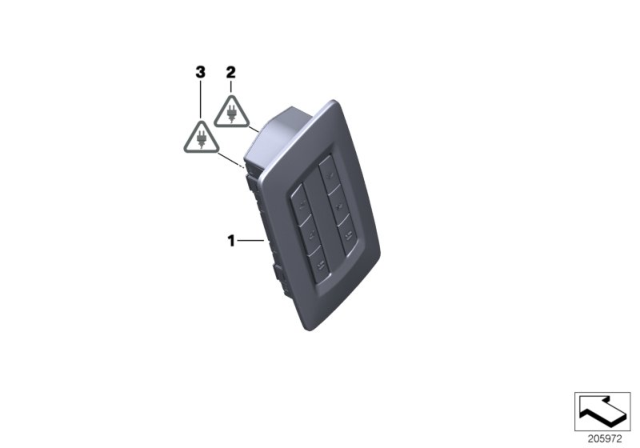 2012 BMW 535i GT xDrive Switch, Rear - Backrest Tilting Diagram