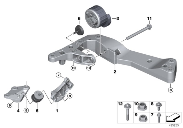 2020 BMW 745e xDrive Gearbox Suspension Diagram