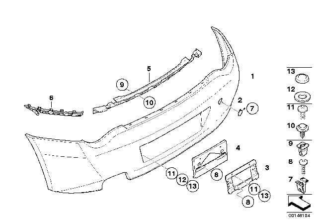 2007 BMW Z4 Trim Panel, Rear Diagram