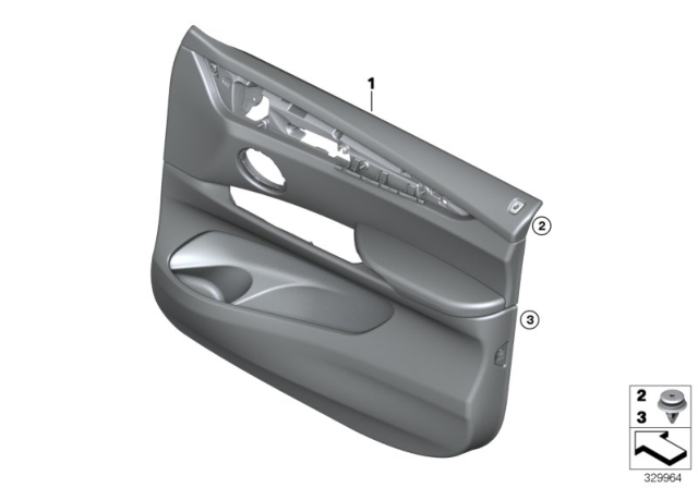 2018 BMW X5 Door Trim Panel Diagram