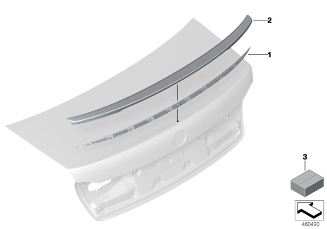 2020 BMW 750i xDrive M Rear Spoiler Diagram