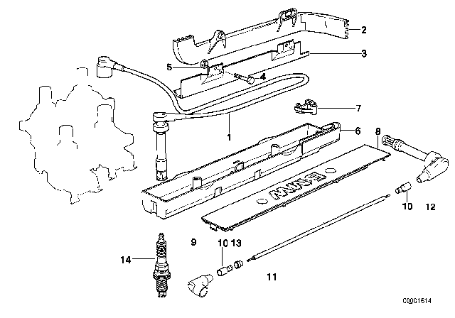 1994 BMW 318is Ignition Wire Diagram for 12121739174