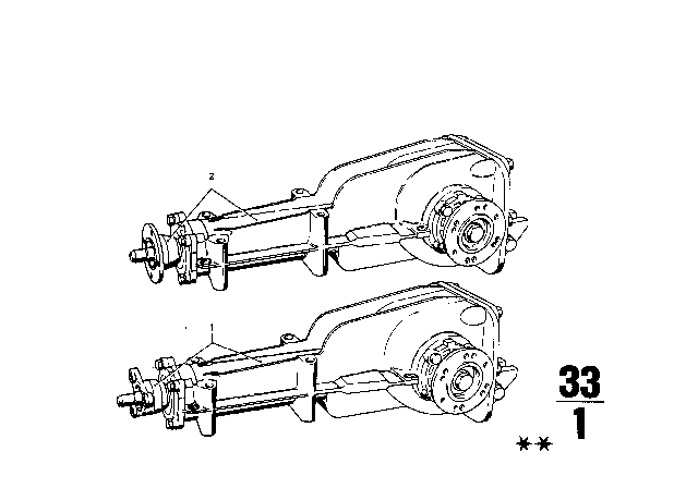 1968 BMW 2002 Rear-Axle-Drive Diagram 1