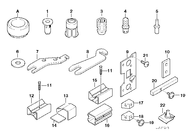 2002 BMW Z8 Rivet Pin With Coarse Thread Diagram for 41128244333